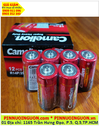 COMBO 01hộp (06vỉ=12viên) Pin trung C 1.5v Camelion R14P-SP2R MẪU MỚI, Giá 112.000 /Hộp 12viên